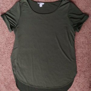 Army green polyester t-shirt